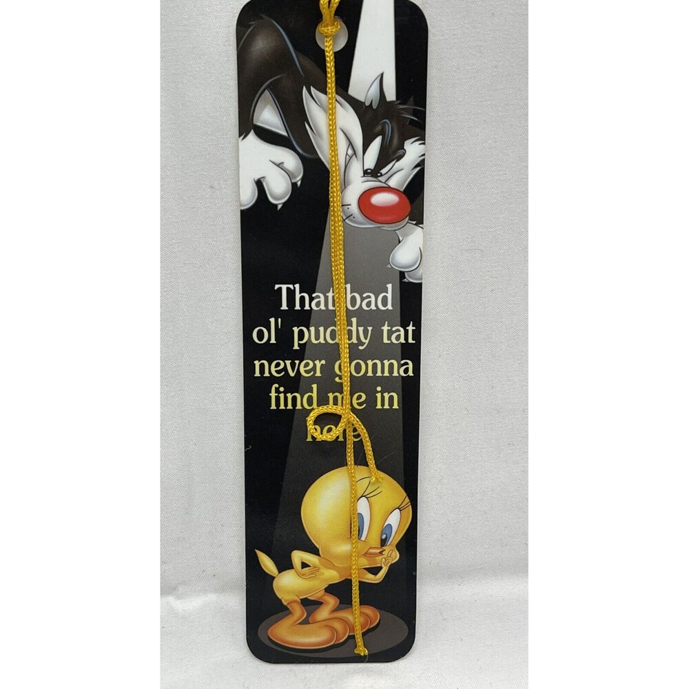Vintage Looney Tunes Sylvester the cat and Tweety Bird Bookmark Antioch 1997